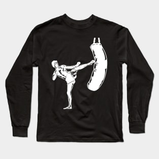 Kickbox Male Martial Artist Long Sleeve T-Shirt